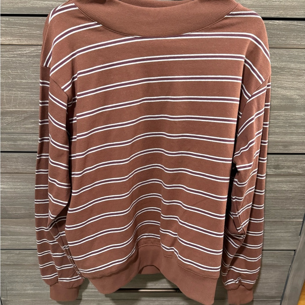 Parke  Mockneck Pullover × 1
Tonal Stripe / S/M  100 percent cotton never worn